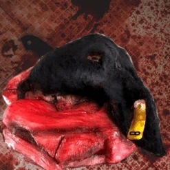 Animal Prop Butcher Lamb Fur Head & Meat Cuts