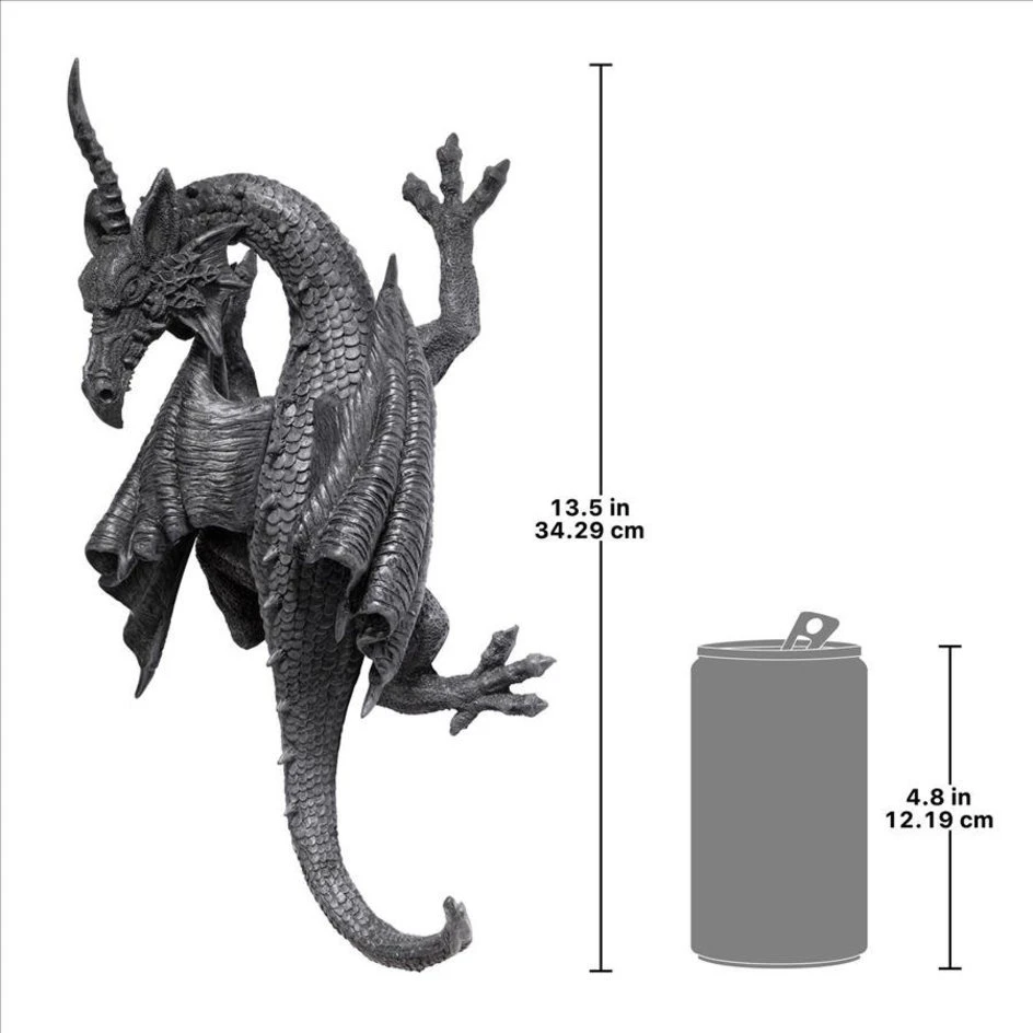 Horned Dragon Of Devonshire Gothic Wall Sculptures 5 Horned Dragon Of Devonshire Gothic Wall Sculptures - Image 3
