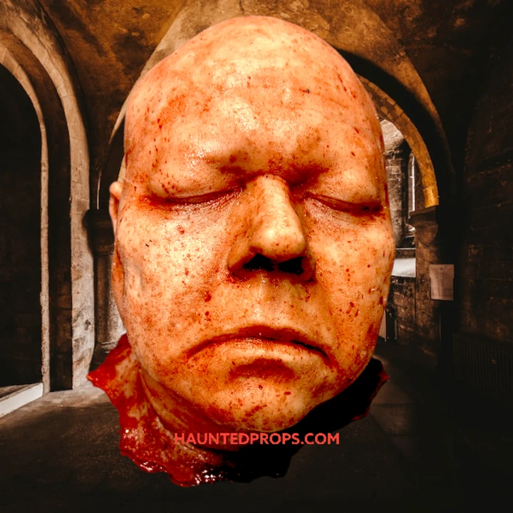This Severed Head Is Skinned In Silicone And Foam Filled. Highly Detailed With Minor Facial Hair, All Hand Punched. Scarring And Blood Splatter Can Be Customized To Your Liking , As Well As Hair Color And Style. Just Attach A Message During Time Of Purchase And Inquire About Other Options. 5 This Severed Head Is Skinned In Silicone And Foam Filled. Highly Detailed With Minor Facial Hair, All Hand Punched. Scarring And Blood Splatter Can Be Customized To Your Liking , As Well As Hair Color And Style. Just Attach A Message During Time Of Purchase And Inquire About Other Options. - Image 3
