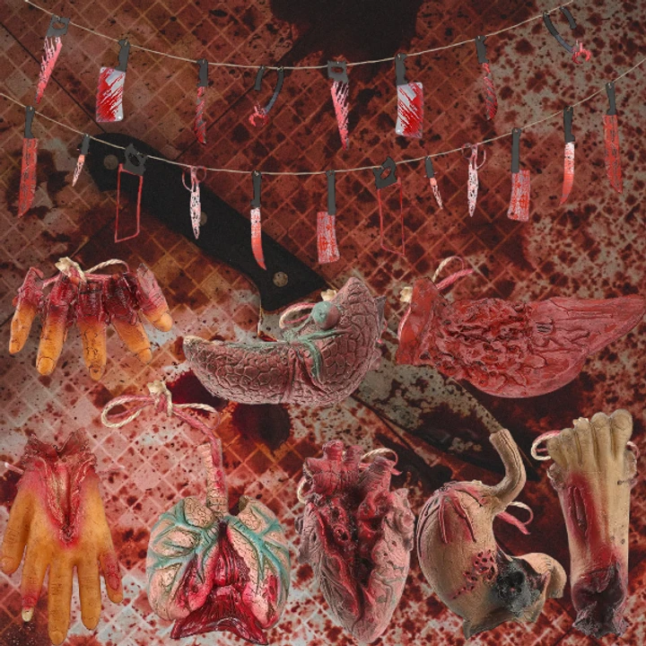 Halloween Bloody Weapons & HangingGore Props Deal 4 Halloween Bloody Weapons & HangingGore Props Deal - Image 2
