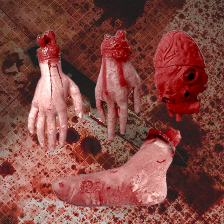 4 Piece Bloody Body Parts Deal 3 4 Piece Bloody Body Parts Deal