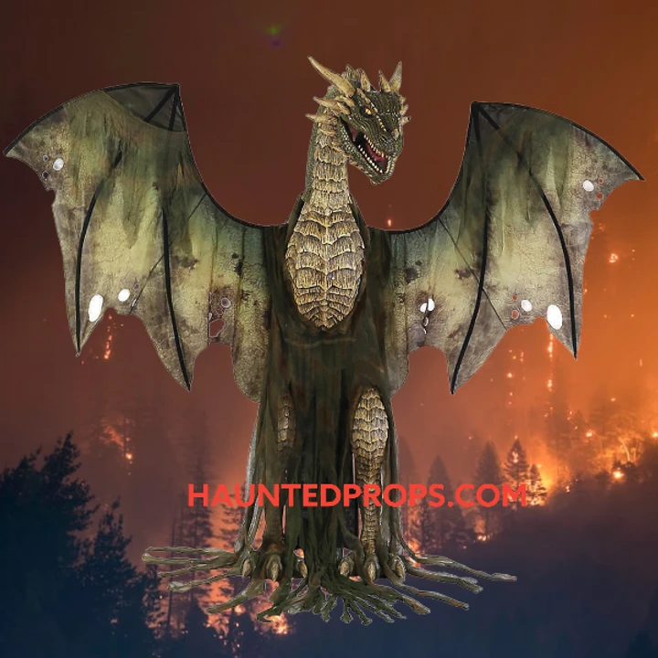 Animated 7 FtDark Forest Dragon 5 Animated 7 FtDark Forest Dragon - Image 3