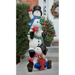 SnowBros Illuminated Snowman Holiday Statue Collection