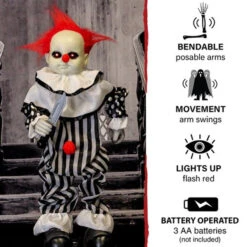 32" Standing Animated CLOWN