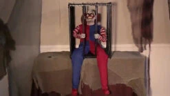 Animated Caged Clown Walk Around Costume