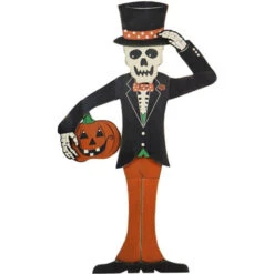 46" Skeleton Holding Pumpkin Yard Stake - Black -Bloodline Effects Store 82c588 b4ffd099b7024569b744df3932343ed3mv2