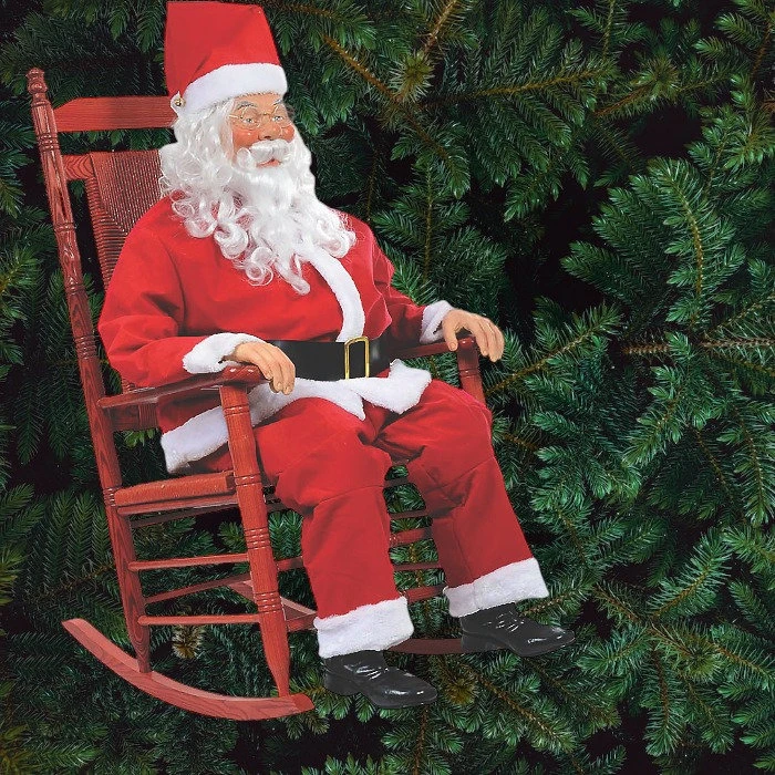 Rocking Santa Claus Outdoor Decoration 3 Rocking Santa Claus Outdoor Decoration