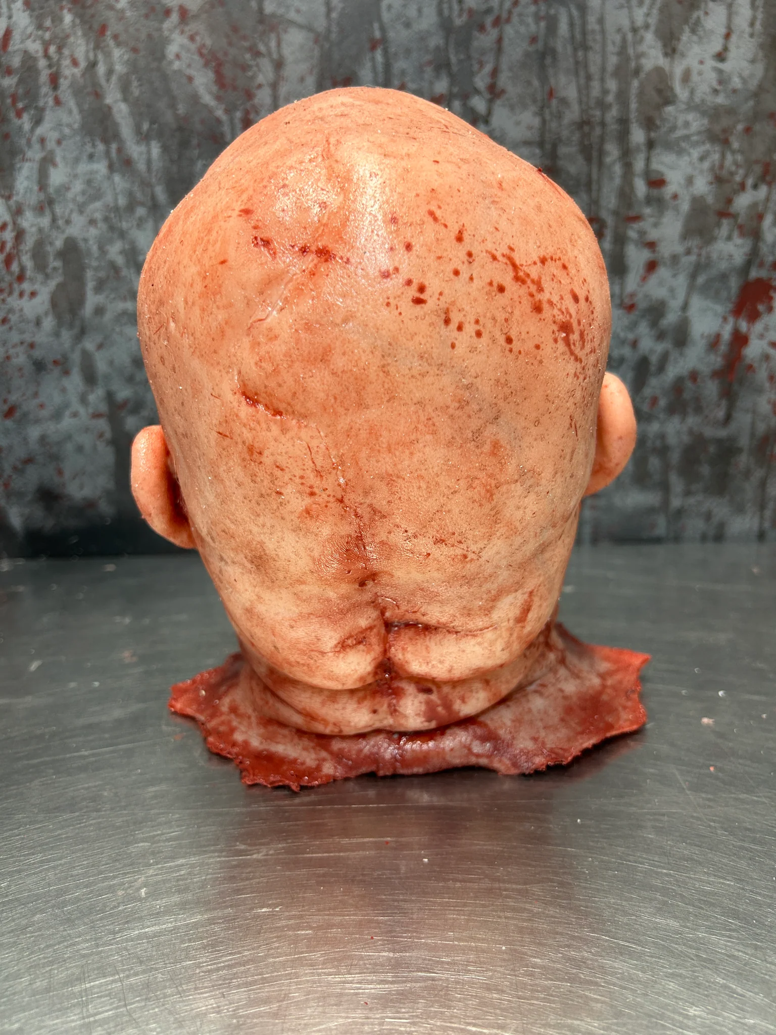 This Severed Head Is Skinned In Silicone And Foam Filled. Highly Detailed With Minor Facial Hair, All Hand Punched. Scarring And Blood Splatter Can Be Customized To Your Liking , As Well As Hair Color And Style. Just Attach A Message During Time Of Purchase And Inquire About Other Options. 4 This Severed Head Is Skinned In Silicone And Foam Filled. Highly Detailed With Minor Facial Hair, All Hand Punched. Scarring And Blood Splatter Can Be Customized To Your Liking , As Well As Hair Color And Style. Just Attach A Message During Time Of Purchase And Inquire About Other Options. - Image 2