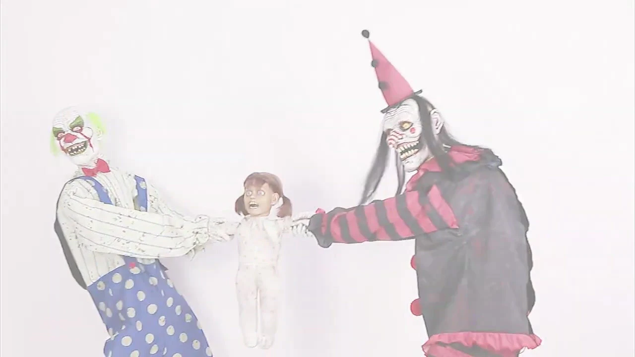 Animated Clown Tug Of War 73-Inch Prop 3 Animated Clown Tug Of War 73-Inch Prop